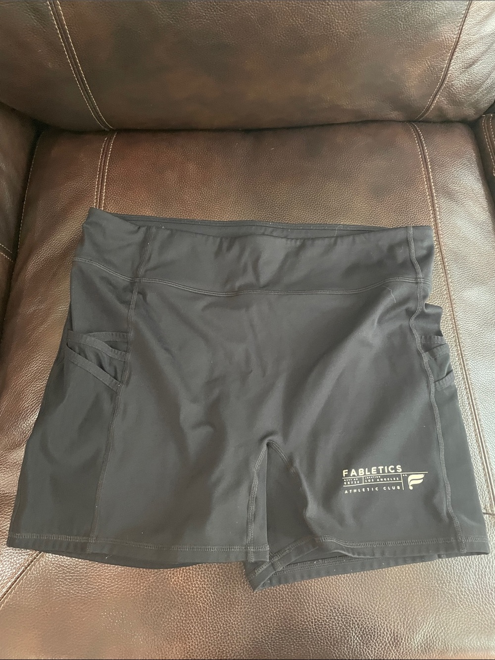 Fabletics Black Athletic Shorts with Side Pockets